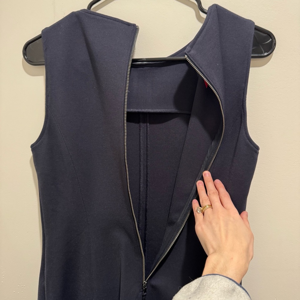 SPANX Navy Sleeveless Fit & Flare Midi Dress Size M - Picture 10 of 11